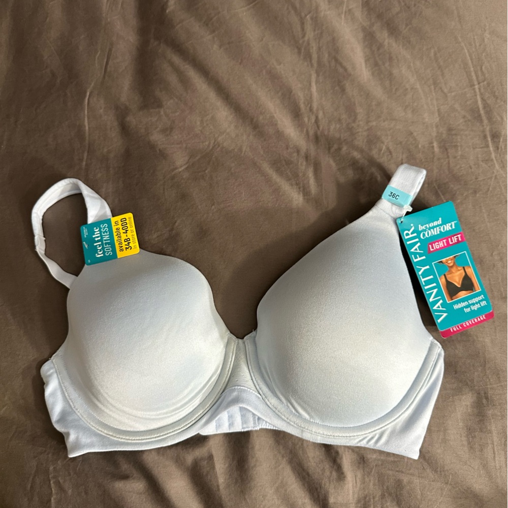 Vanity FairLight Lift Full Coverage Underwire Bra NEW NWT 36C Light Blue.